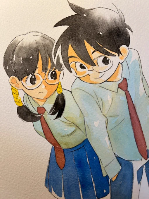 本日16日はこちら3点の絵を持っていきます(ドローイングも追加できそうなら持っていきます)。画像の1枚目はモンスリー、2枚目はラナ、3枚目は名探偵と事件簿みたいになってしまいましたが中学生のラナとコナンです。 #僕たちの未来少年コナン展2025