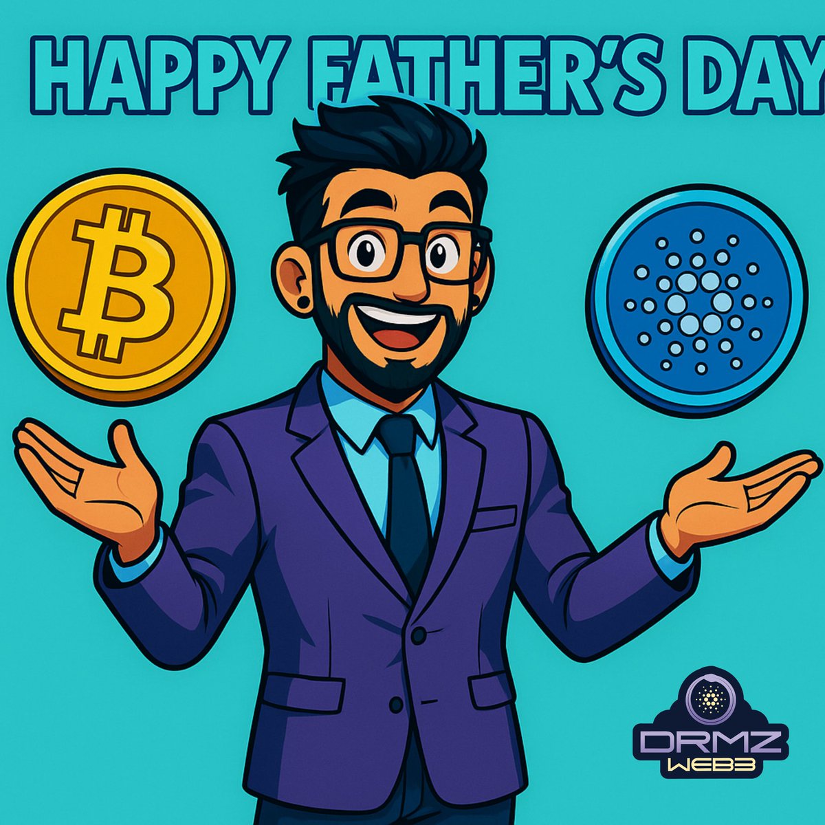 Happy Father’s Day” from <a href="/DRMZ_Web3/">DRMZ</a> to all the amazing fathers in our web3— those that don role willingly, and do the hard work, sacrificing wholeheartedly for their little ones.

May you be blessed with #Satoshis &amp; #Lovelaces — as well as love— on this day!