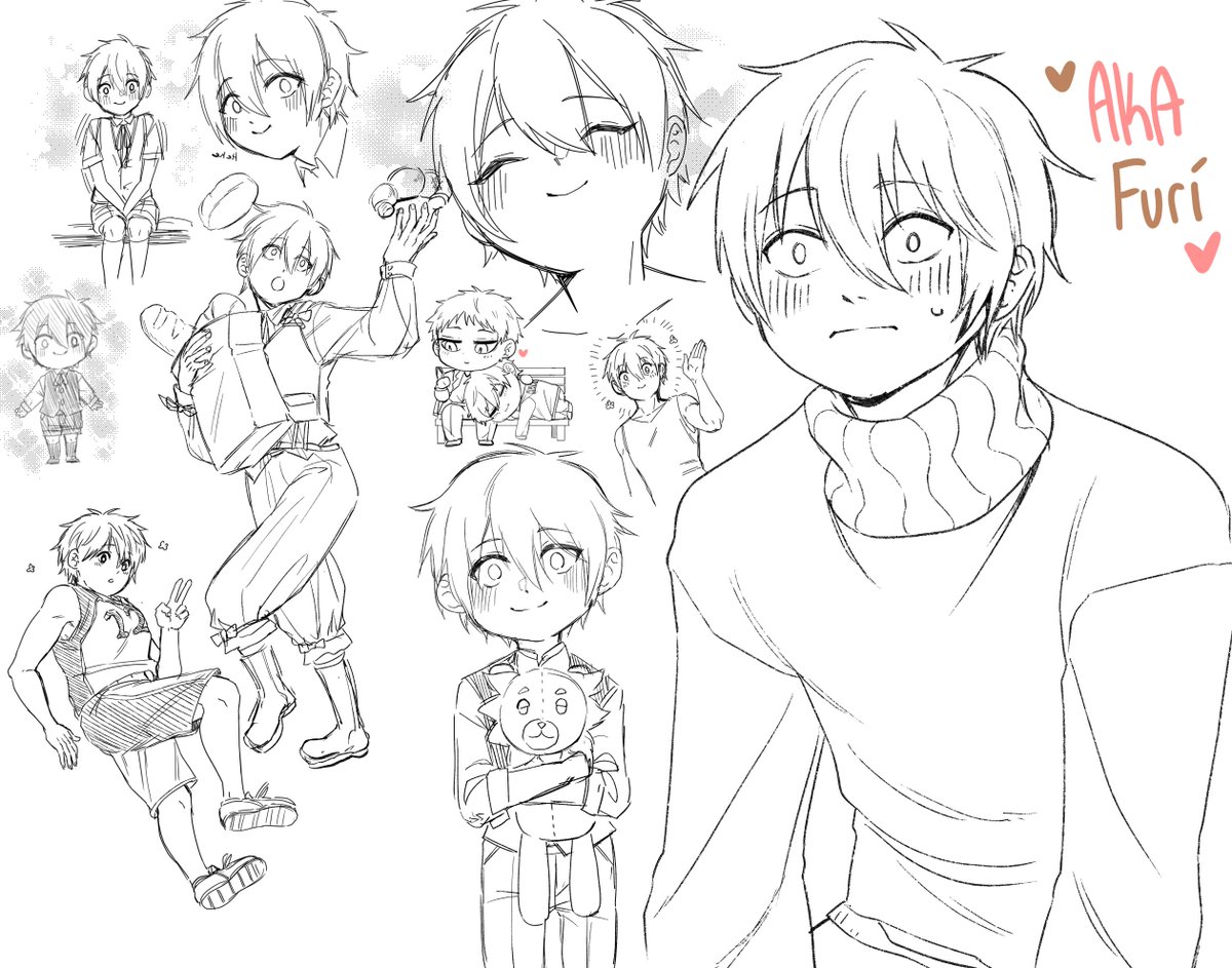 breedafool's tweet photo. akafuri in 2025? It's more likely than you think
#akfr #akafuri
was looking at my WIPS and decided to finish these doodles and added some. Mostly Furi ahah https://t.co/psDXz5OEHQ