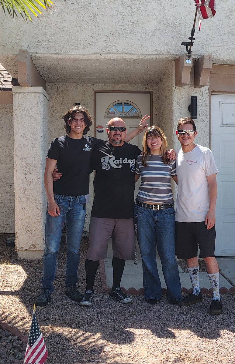 Father's day with my kids. Missing my middle son who lives in Cali