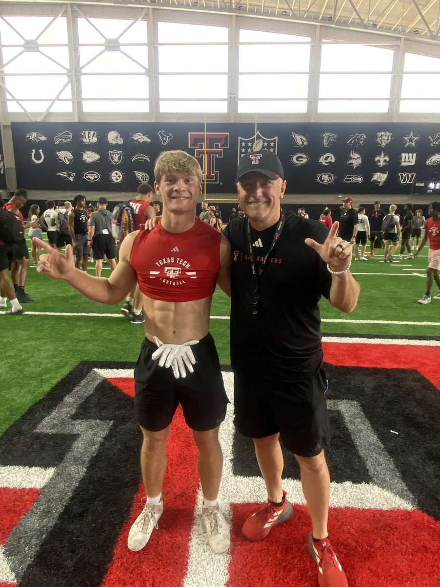AJ Huddleston (@ajhuddleston_15) on Twitter photo Had a great day out at <a href="/TexasTechFB/">Texas Tech Football</a>! Thank you <a href="/JoeyMcGuireTTU/">Joey McGuire 🌵</a> for a great camp day! Thank you <a href="/GarretMcGuire/">Garret McGuire</a> for pushing me and coaching to the best of my ability! <a href="/coachbanthony/">Brody Anthony</a> <a href="/maisonragland/">Maison Ragland</a> <a href="/806hsscmedia/">Jasone Pearson</a> <a href="/CoachWhiteDB1/">Coach White</a> Had a great day out at <a href="/TexasTechFB/">Texas Tech Football</a>! Thank you <a href="/JoeyMcGuireTTU/">Joey McGuire 🌵</a> for a great camp day! Thank you <a href="/GarretMcGuire/">Garret McGuire</a> for pushing me and coaching to the best of my ability! <a href="/coachbanthony/">Brody Anthony</a> <a href="/maisonragland/">Maison Ragland</a> <a href="/806hsscmedia/">Jasone Pearson</a> <a href="/CoachWhiteDB1/">Coach White</a>