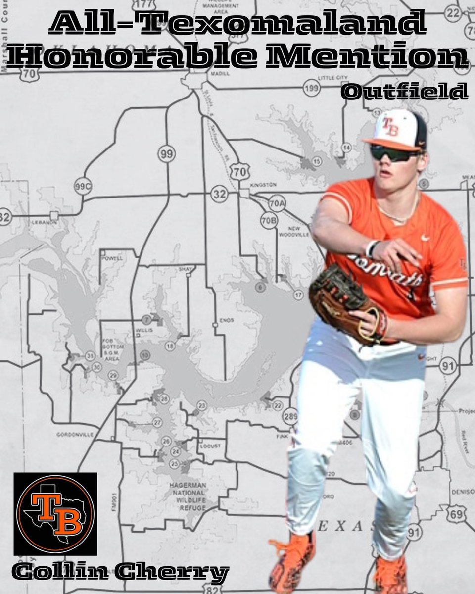 Congratulations Collin Cherry on being selected as All-Texomaland Honorable Mention!