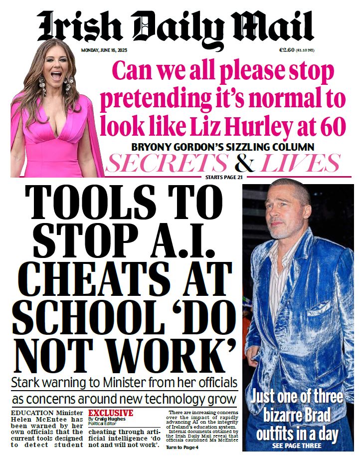 Start your week on the right note with a copy of the Irish Daily Mail.