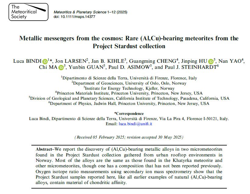 This week's reading suggestion: Meteoritics &amp; Planetary Science 1–12 (2025)
doi.org/10.1111/maps.1…
#Crystallography
Have a nice week!