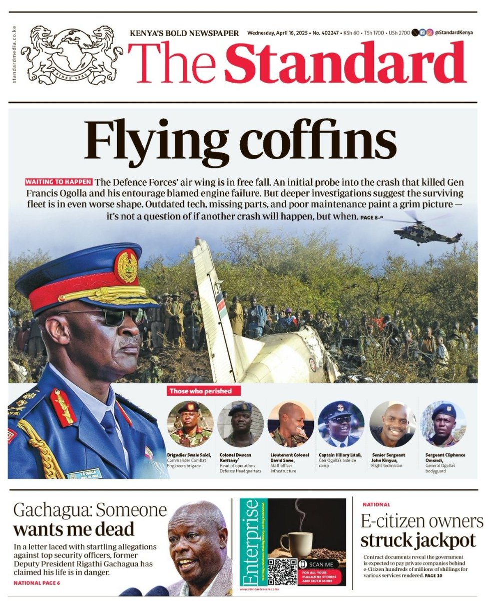 Today i learned that #Kenya's Airforce is deteriorating because their fleets are outdated and the gov has failed to modernize it. 

Plane crashes happen almost yearly, It's gotten so bad that they have been dubbed 'Flying Coffins'. In April a General &amp; six others died in a crash.