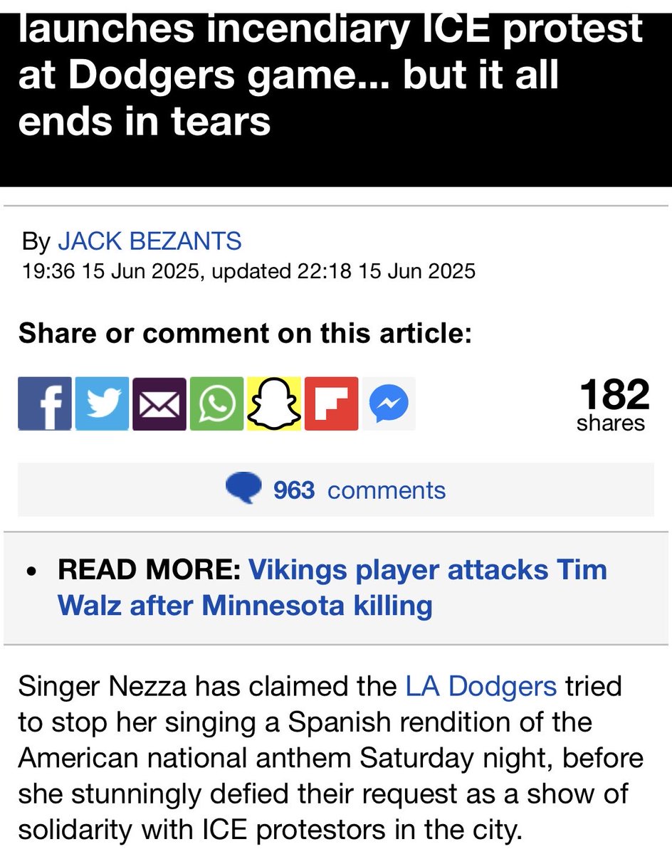 forcedar's tweet photo. Yesterday Neeza defies orders of LA Dodgers staff to sing OUR 🇺🇸 NATIONAL ANTHEM IN ENGLISH. THIS BITCH SANG 🇺🇸 IN spanish!!! #DailyMailUK #BoycottMLB https://t.co/XHO0j1vHDg https://t.co/caFCHzf7L8