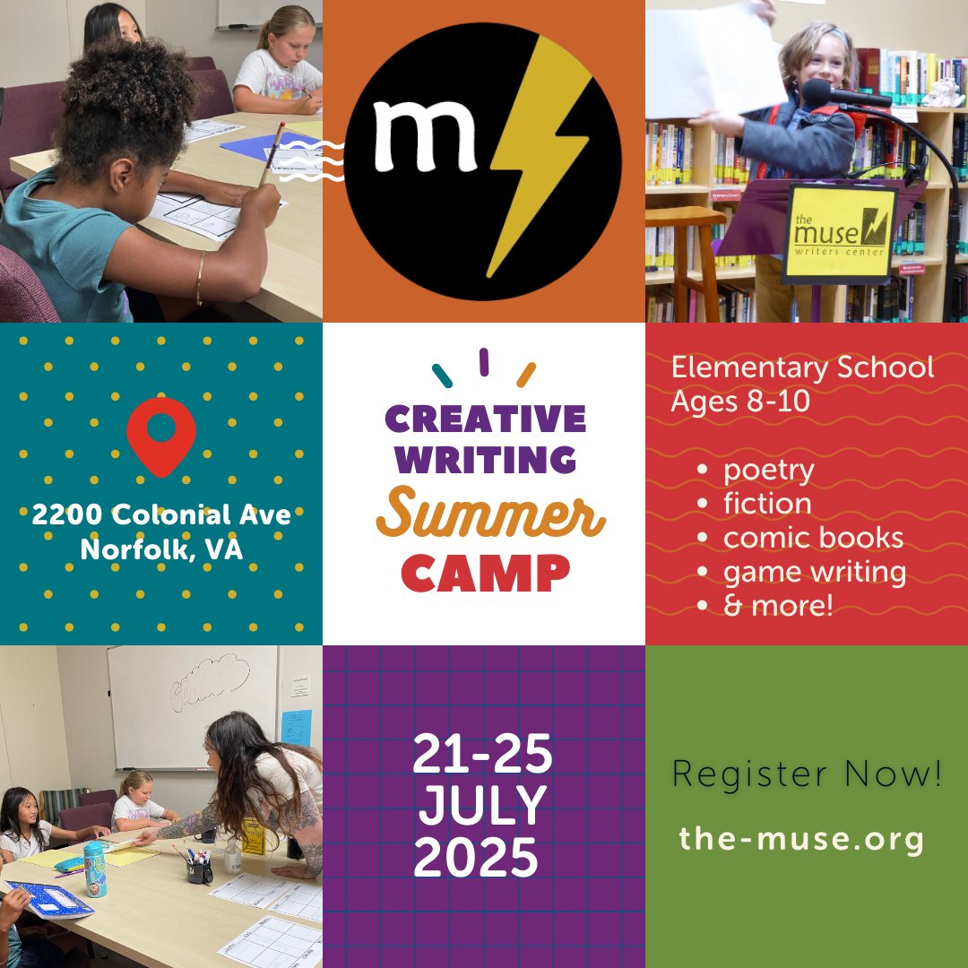 🚨Calling all elementary school writers! There is one week left to sign up for The Muse Elementary School Summer Camp!⚡️

☀️During each day of this afternoon camp, we’ll explore a different type of creative writing &amp; expression ⛺️

✍️ Read more &amp; Register: the-muse.org/event/creative…