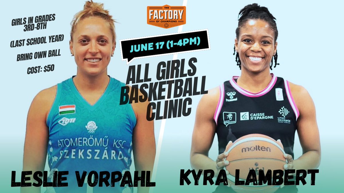 Attention female hoopers 3rd-8th grade. We have 6 spots left for this amazing clinic with two San Antonio pro athletes. DM on how to register! 📥