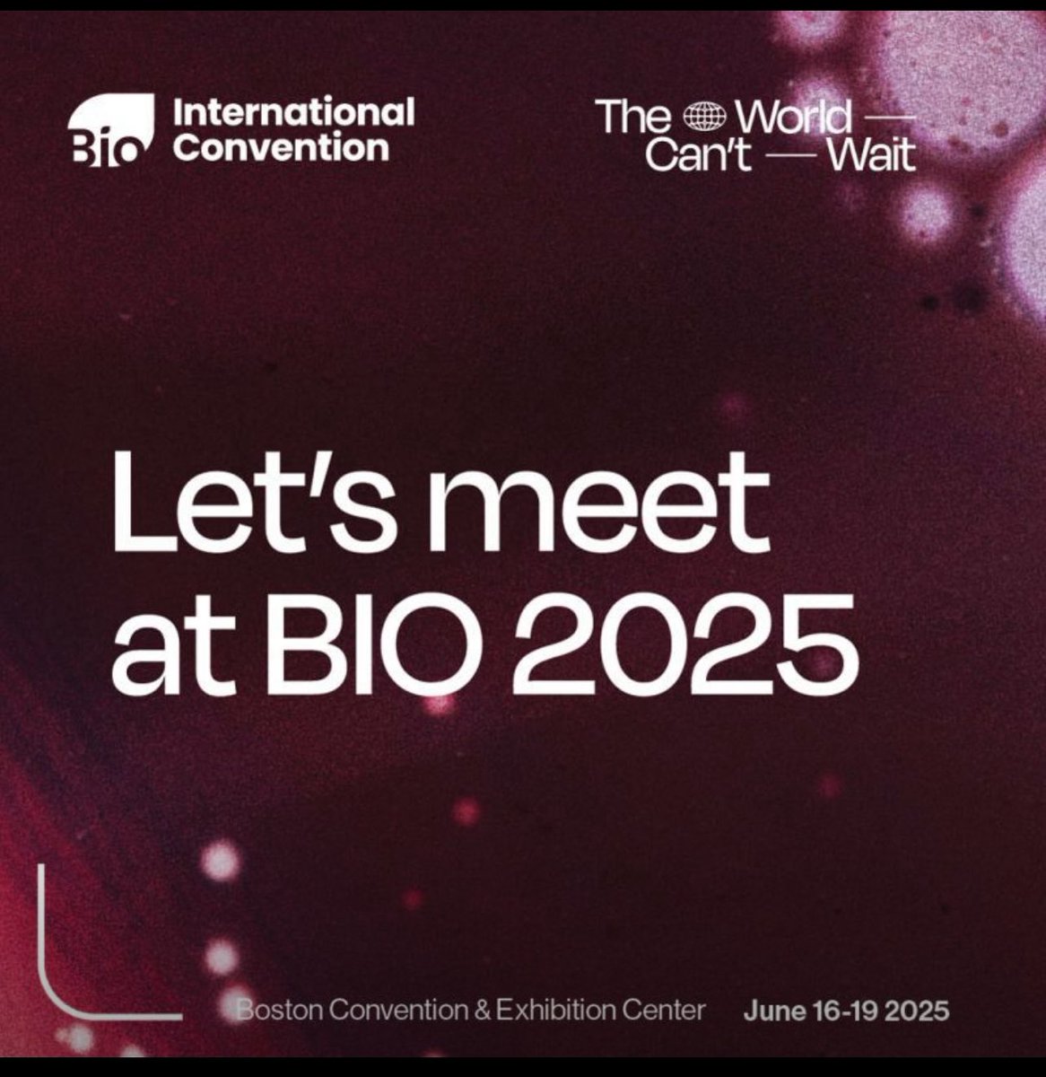 Looking forward to attending #BIO2025 in Boston this week. Hope to see you there!