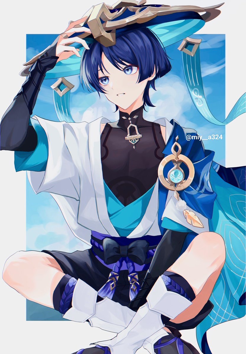 miy__a324's tweet image. 🌀💙
 #原神  #GenshinImpact  #放浪者  #wanderer