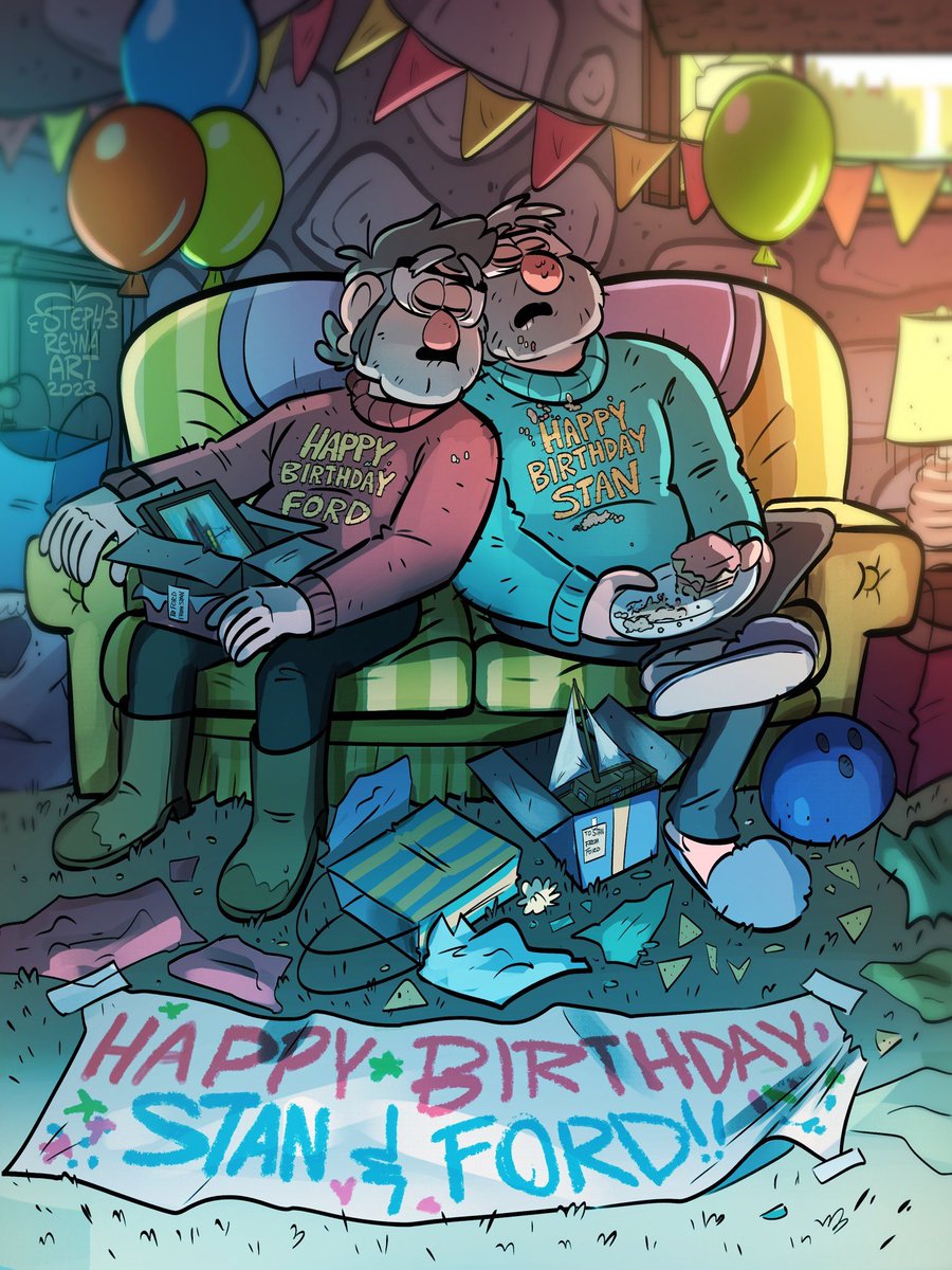 StephReynaArt's tweet image. Don’t know if I posted this here, but if I did. Here it is again 

Happy Birthday my baby boys

#GravityFalls