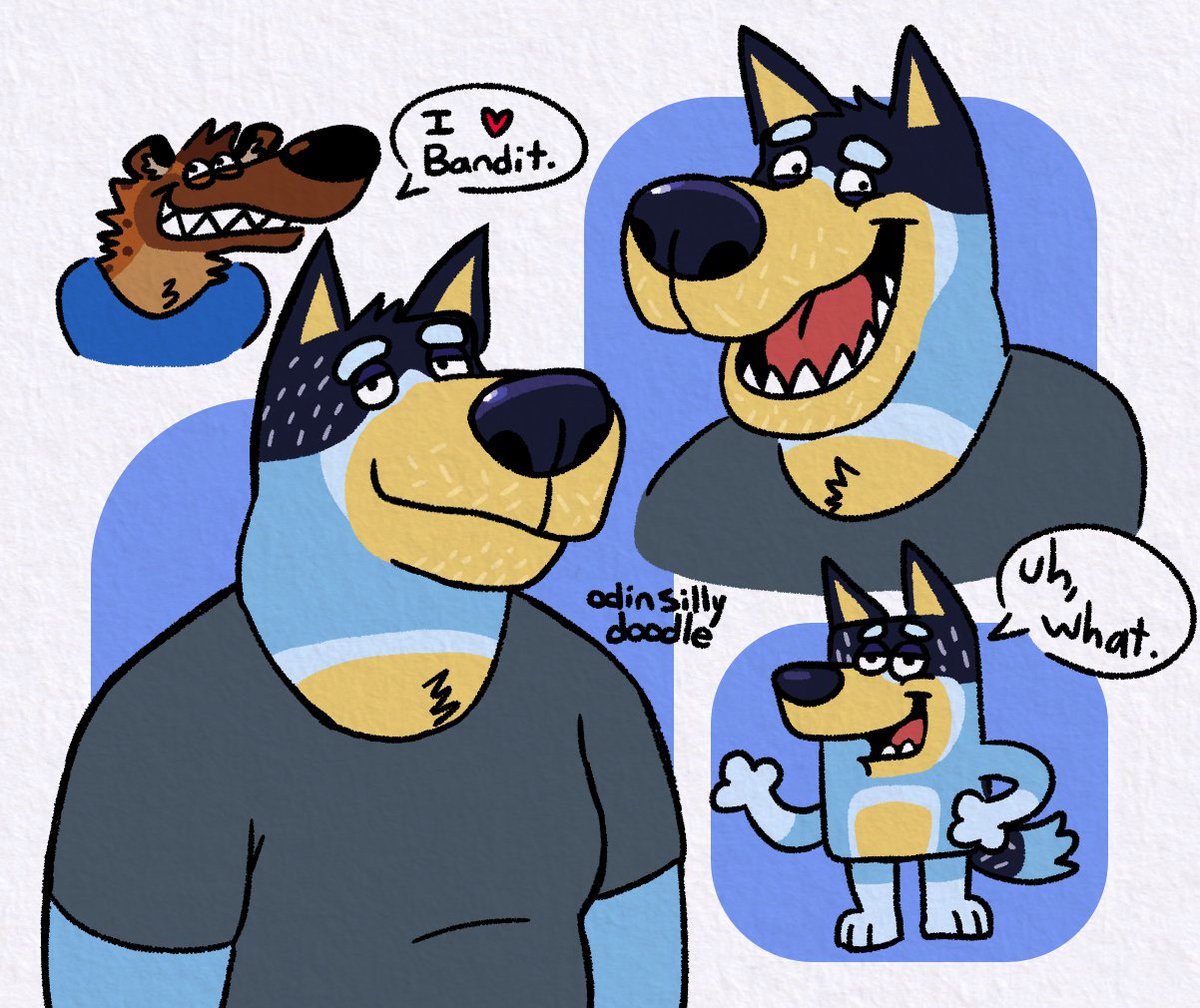 I rly rly rly wanted to try drawing and doodling BANDIT HEELER. .

and coincidentally today's father's day.. HEHE