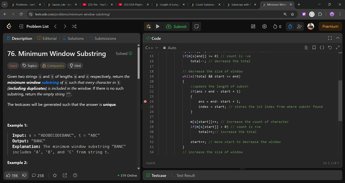 SauravK06395033's tweet photo. Days 13–14 of my 4-week Tech Sprint ☀️💻

📊 DSA: Solved 8–10 🔥 problems using Sliding Window
🧠 OS:  Covered process scheduling + threads
☁️ Dev: Learnt how to store videos using Cloudinary

Leveling up every single day.
Thanks @rohit_negi9 
#4WeeksOfCode #DSA #OS #WebDev https://t.co/gob3snCnQA