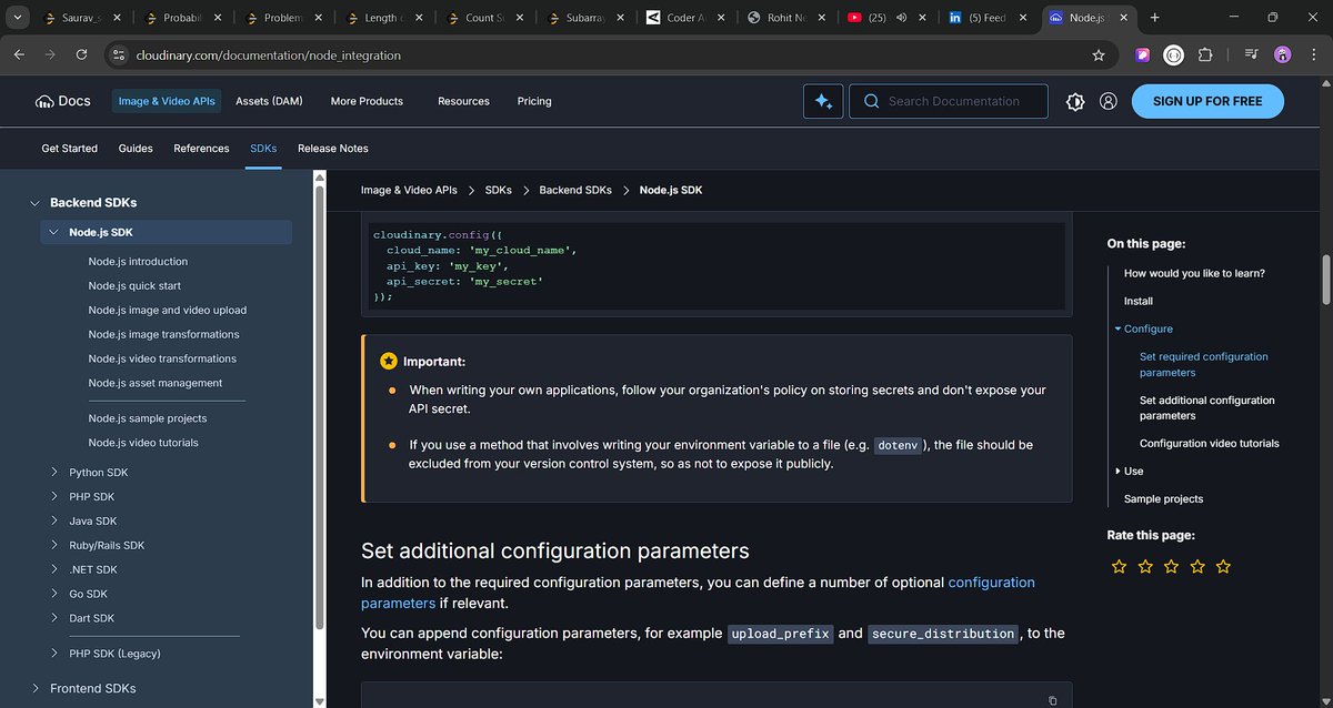 SauravK06395033's tweet photo. Days 13–14 of my 4-week Tech Sprint ☀️💻

📊 DSA: Solved 8–10 🔥 problems using Sliding Window
🧠 OS:  Covered process scheduling + threads
☁️ Dev: Learnt how to store videos using Cloudinary

Leveling up every single day.
Thanks @rohit_negi9 
#4WeeksOfCode #DSA #OS #WebDev https://t.co/gob3snCnQA