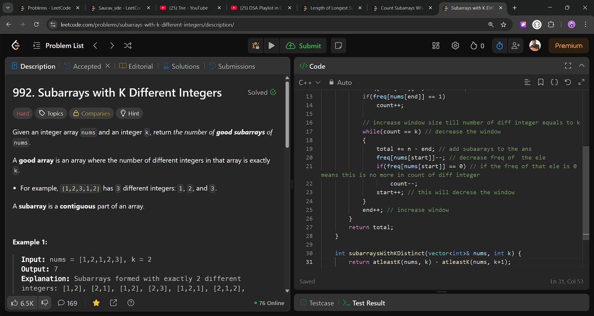SauravK06395033's tweet photo. Days 13–14 of my 4-week Tech Sprint ☀️💻

📊 DSA: Solved 8–10 🔥 problems using Sliding Window
🧠 OS:  Covered process scheduling + threads
☁️ Dev: Learnt how to store videos using Cloudinary

Leveling up every single day.
Thanks @rohit_negi9 
#4WeeksOfCode #DSA #OS #WebDev https://t.co/gob3snCnQA
