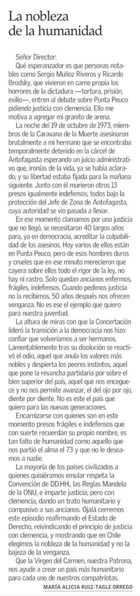 La nobleza de la humanidad, por María Alicia Ruiz-Tagle Orrego | <a href="/__elmercurio/">El Mercurio</a>