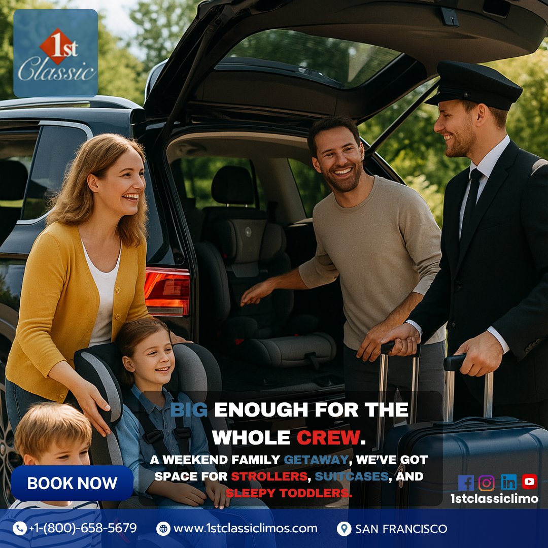 1stClassicLimos's tweet photo. BIG enough for the WHOLE crew.
Strollers, suitcases, and sleepy toddlers? We’ve got space.
ReadMore:https://t.co/MQx9YXHUIJ
📞 +1-(800)-658-5679
🌐 https://t.co/lK9whuK0AL
#FamilyTravel #StressFreeRides #KidFriendlyTransport #blackcarservice
#privatecarservice
#chauffeurblackcar https://t.co/If5corKwnc