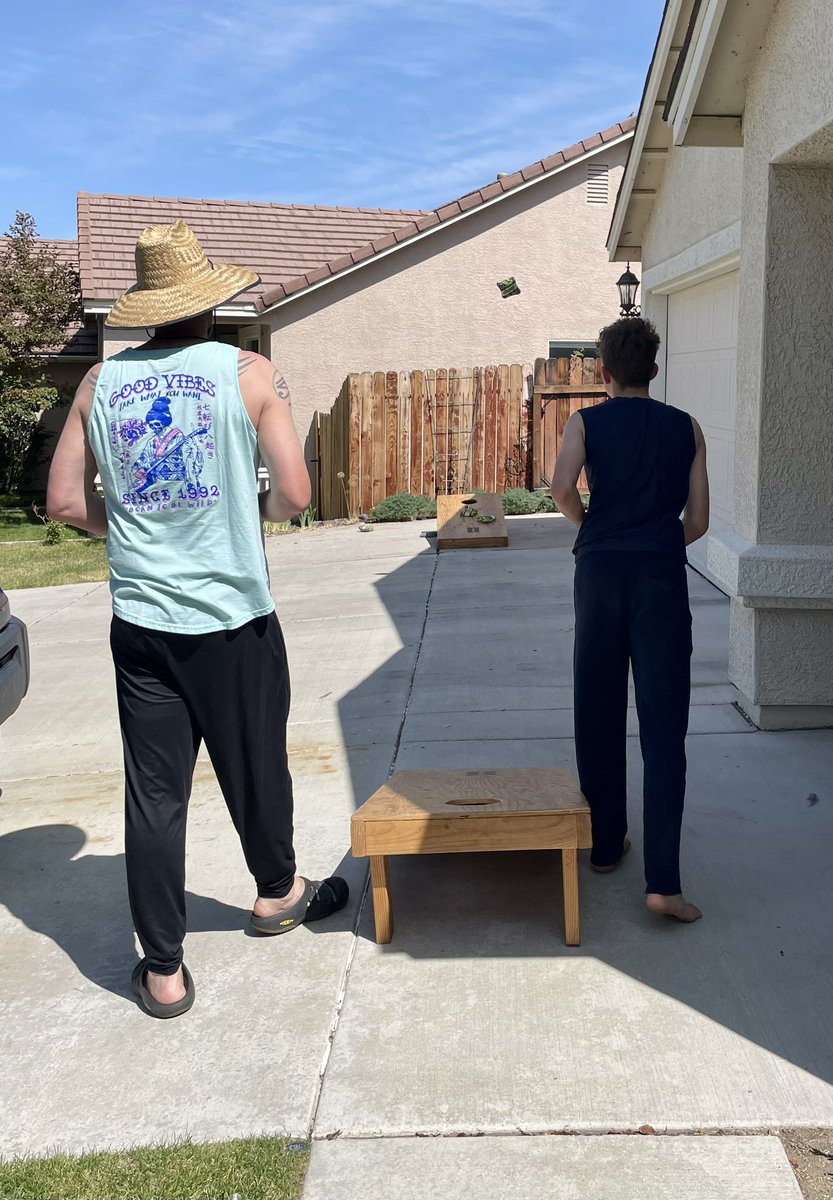 Happy Fathers Day! I hope you all had an amazing day!!!

My son decided to forgo the gifts and the cards and was present instead. He mowed the lawn, grilled lunch and played some cornhole with Dad! I’m a lucky guy 🩵