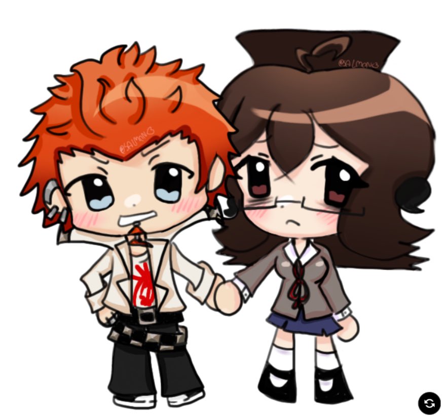 SALMONTHEFISH12's tweet image. For Leon and saiko’s relationship, to put it short, they are best friends but Saiko is a yandere for Leon and absolutely obsessed and in love with Leon while Leon is also in love with her but oblivious to his feelings and is unaware of them #leosai #yumetwt #art #danganronpa