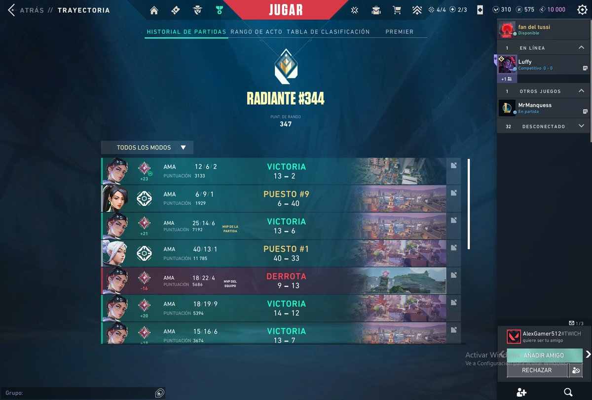 de 5 meses de no tener pc a en 4 días volver a radiant en br, prrrime