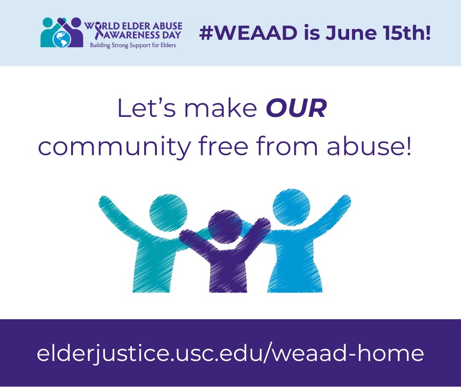 Together, we can make OUR community free from abuse! #WEAAD