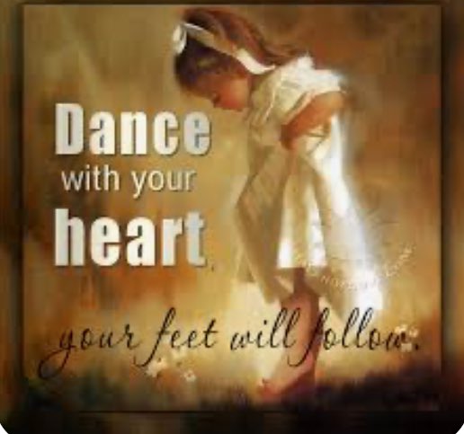 Dance with your heart &amp; your feet will follow 😊

#positive #mentalhealth #mindset #joytrain #successtrain #quotes #ThinkBIGSundayWithMarsha #thrivetogether