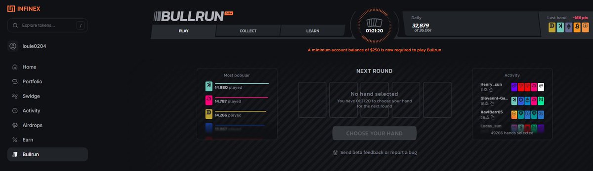 랜덤으로했더니  3만등대..ㅋㅋㅋㅋ 

핸드픽으로 고르는게 등수건강에좋은듯...

<a href="/infinex/">Infinex</a> 메이저코인으로 승부한번봐..?