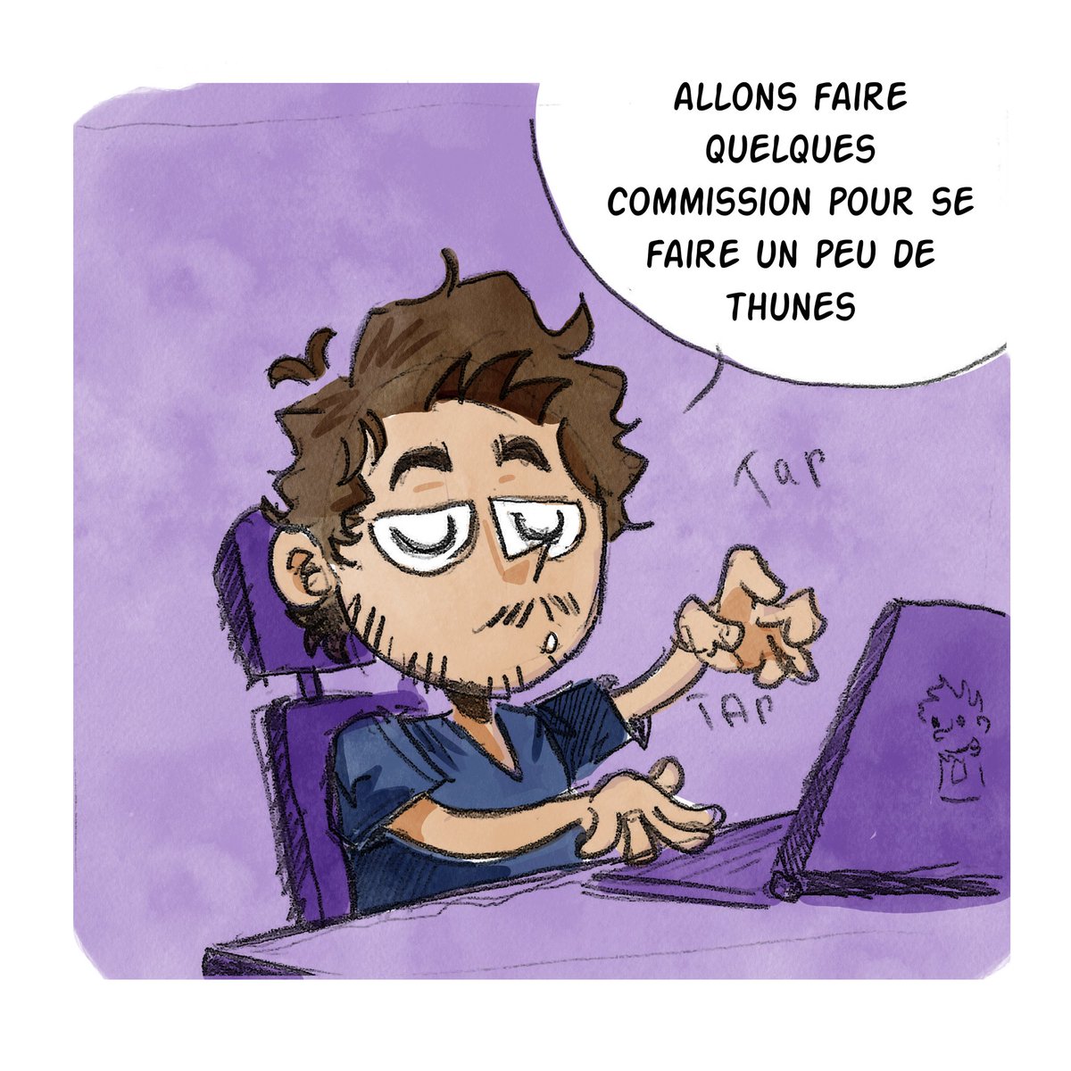 Caledolol1's tweet photo. J’ai fait une petite bd sur mes petites galère d’artiste 

#strip #comic #bd #meme https://t.co/qBLgEfm0WS