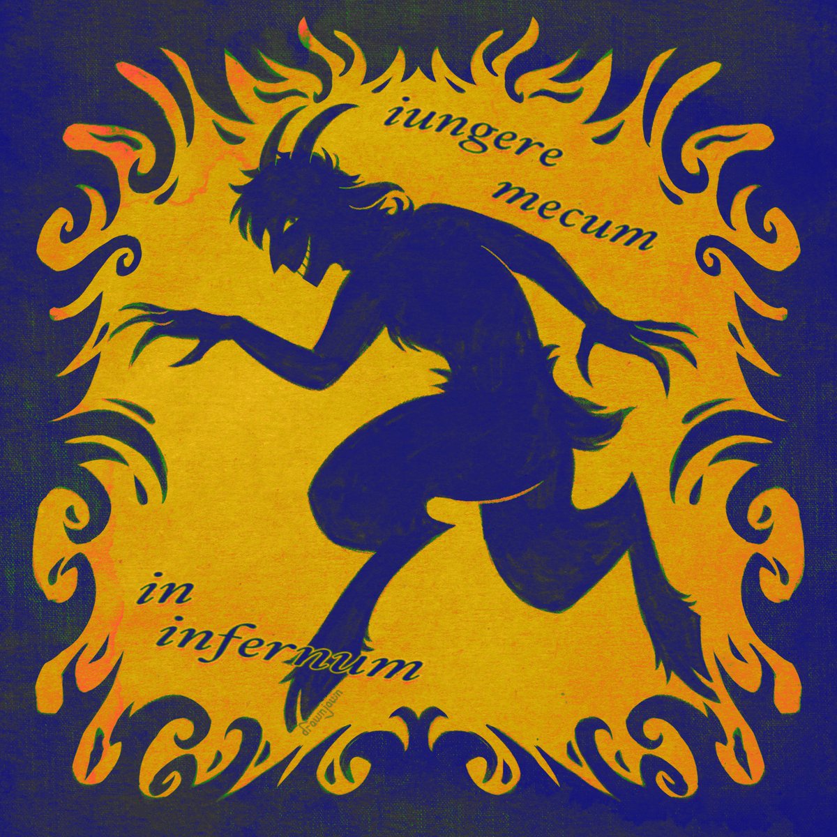 DrawnJawn's tweet image. I forgot about this one that i ❤️ but keep being too lazy to research and correct the latin grammar #damienthorn #southpark