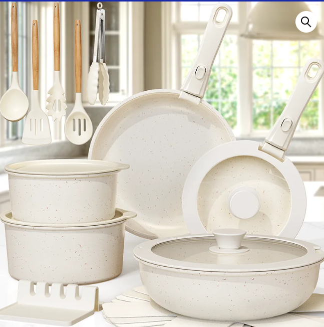 KitchenEstlsStr's tweet image. Elevate your kitchen with our 21-Piece White Ceramic Cookware Set! 🤍 Sleek, non-stick &amp;amp; made for everyday meals or special nights. What would you cook first? 🍳👇
#KitchenEssentials #CeramicCookware #HomeChef #ModernKitchen #CookInStyle

kitchenessentialsstore.com/product/21-pie…
