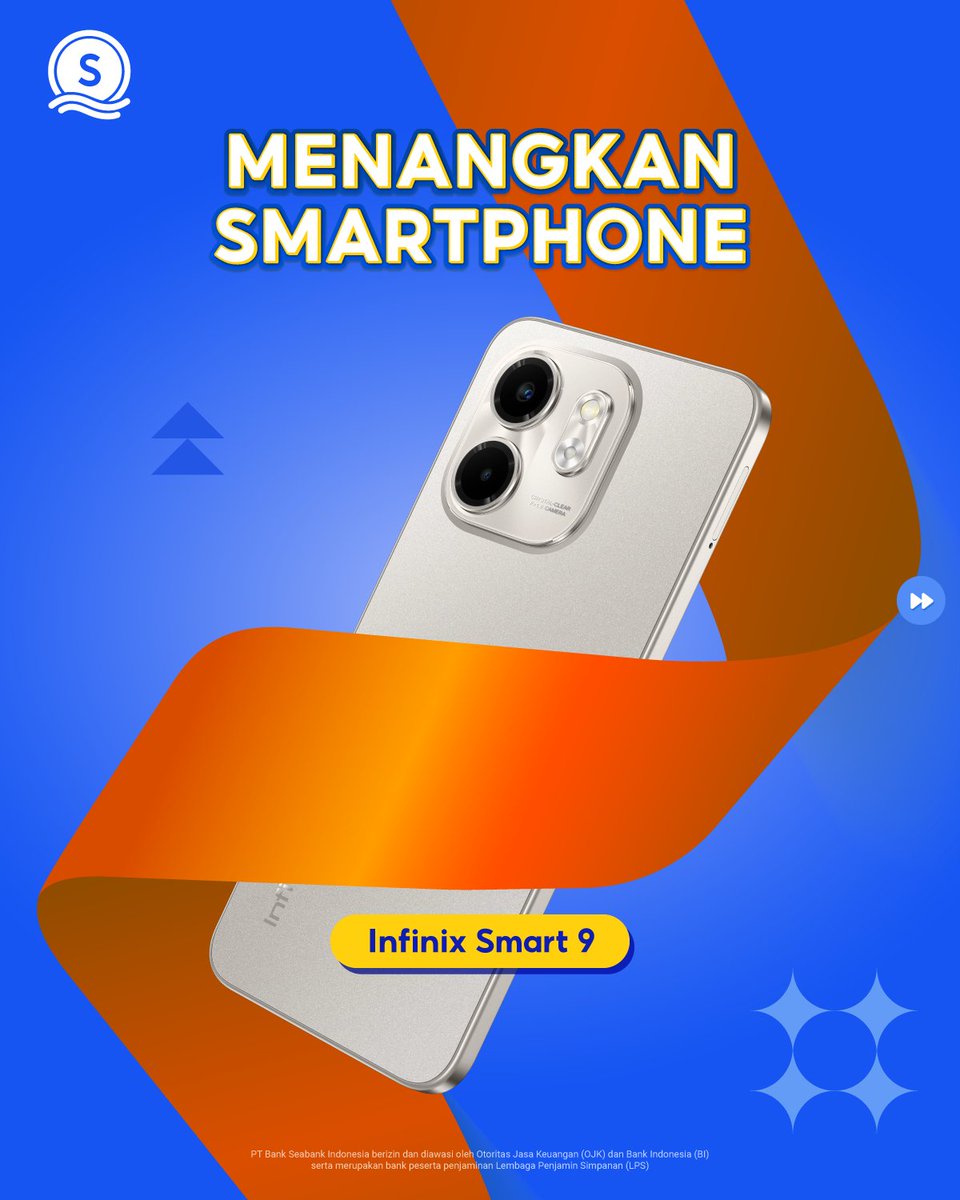 SeaBankID's tweet image. KAPAN LAGI? FOLLOW MEDIA SOSIAL SEABANK DAPAT SMARTPHONE! 🤩

Yuhu~ spesial untuk pengikut sosial media SeaBank, MinSea mau bagi-bagi hadiah SMARTPHONE INFINIX SMART 9! Yuk, ikuti syarat dan ketentuannya di bawah ini!