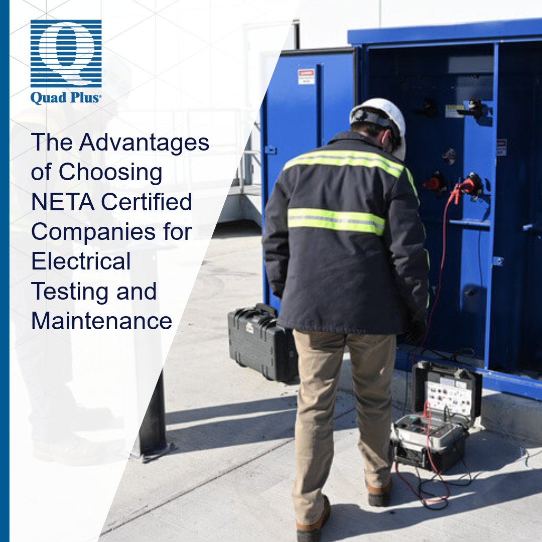 QuadPlus's tweet image. Looking for top-notch electrical testing? Learn why partnering with NETA-certified companies ensures safety, reliability, and efficiency! bit.ly/NETAadvantages 

#ElectricalTesting #Safety #NETACertified #QuadPlus