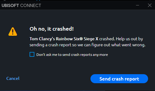 justhere586's tweet photo. @UbisoftSupport great start to the update 3 crashes in a row while in a ranked match got to love being banned just from the game deciding i have no right to play anymore... https://t.co/0MEpIuUsXM
