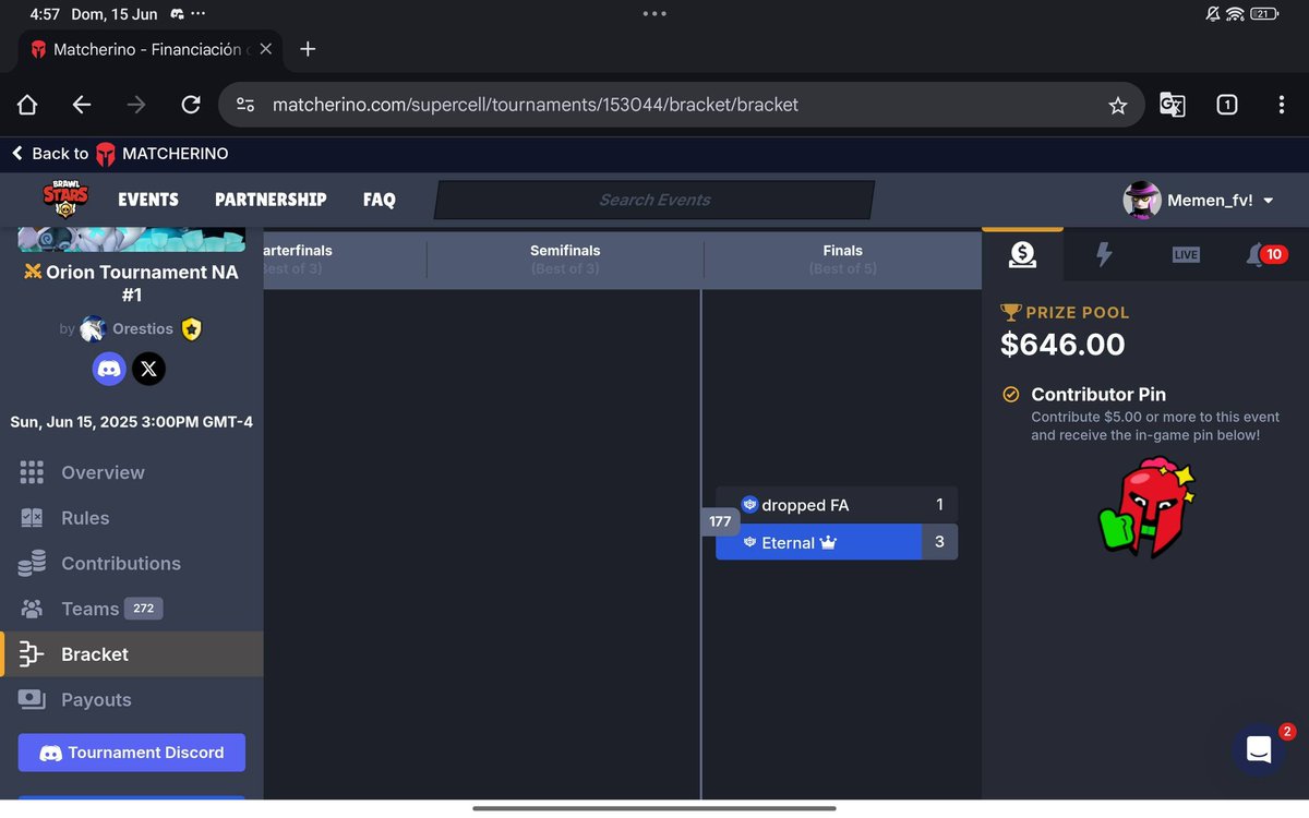 I won my first matcherino after my ban, playing with my new account ggs everyone