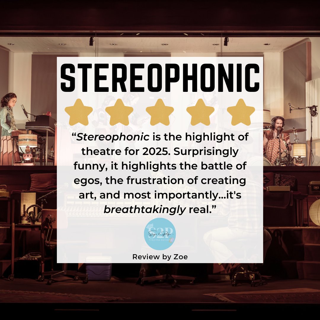 Stage to Page (@stagetopage) on Twitter photo Check out our ⭐⭐⭐⭐⭐ review of <a href="/StereophonicLDN/">Stereophonic: Live in the West End</a> 🎙️
Full review here:
stagetopage.co.uk/2025/06/stereo…
AD | gifted
📸: Marc Brenner Check out our ⭐⭐⭐⭐⭐ review of <a href="/StereophonicLDN/">Stereophonic: Live in the West End</a> 🎙️
Full review here:
stagetopage.co.uk/2025/06/stereo…
AD | gifted
📸: Marc Brenner