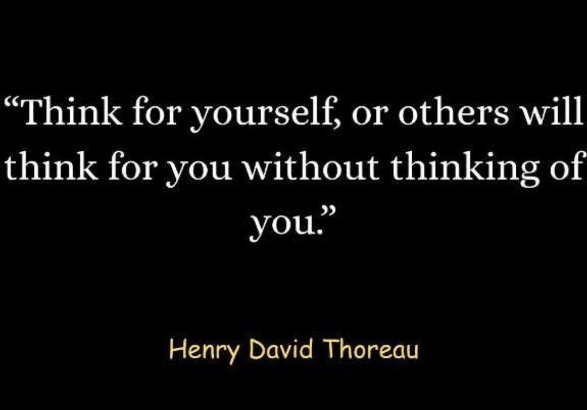 Don't let others dictate your thoughts! Think critically, question everything, and form your own opinions. Otherwise, someone else's agenda will become yours. #ThinkForYourself #CriticalThinking #Independence