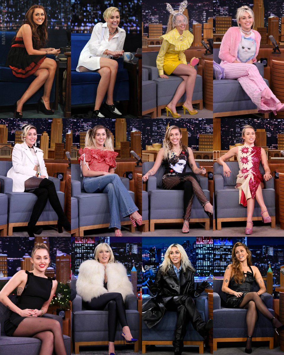 MileyCyrusVEN's tweet photo. Miley Cyrus a través de los años en The Tonight Show Starring Jimmy Fallon. ❤️ https://t.co/9zB8ugCIXP