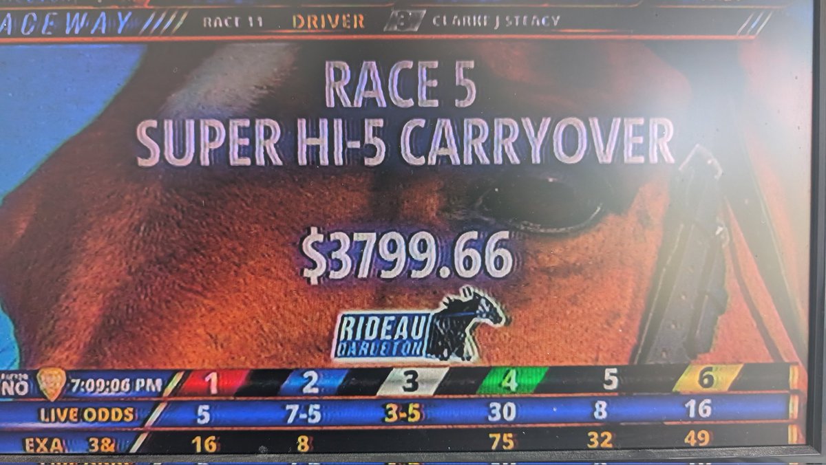Thanks Aric! Some fast miles &amp; lifetime marks in the first 2 races tonight!
#CarryoverAlert for R5 🚨💰