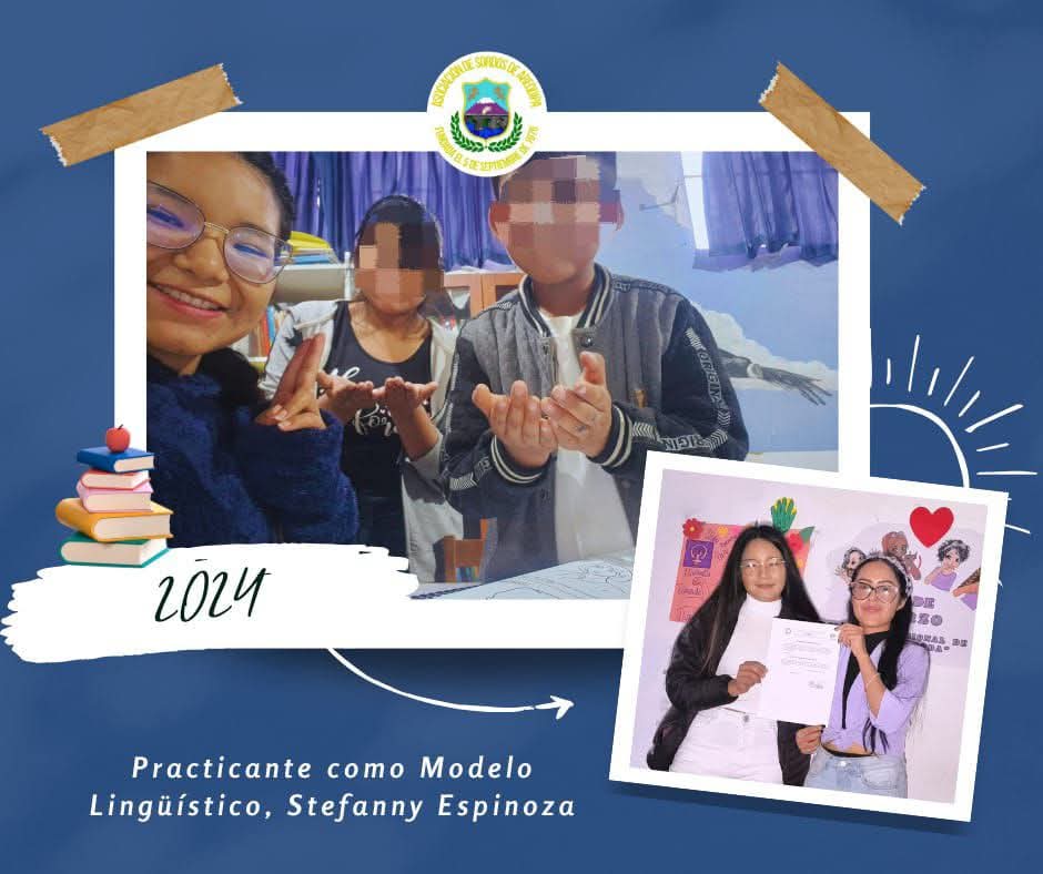 ASA__OFICIAL's tweet photo. 🌟 Agradecemos a Stefanny Espinoza, miembro de la ASA, por su valioso rol como modelo lingüístico en IntiWawa. Su labor promueve la Cultura Sorda, la LSP y la inclusión en educación inicial y primaria. ¡Felicitaciones por su constancia! 👏📄 https://t.co/uXNNXaHCNj