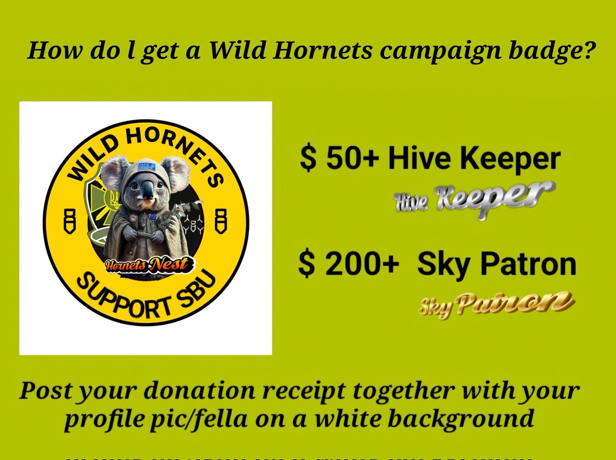 Koa'dre 🇦🇺🇺🇦🇺🇸 (@kerri970) on Twitter photo 🚨Wild 🐝🐝 Update
Thanks to our donors & all that RT’d this Fundy today! We are closer!🙏🏼
✅Funded: $18111/$20000
‼️Left to Raise➡️$1889
linktr.ee/WildHornets
Get your $10/🎟️ 🔽
*Send your own Swarm *Name👑🐝 Drone
*Line Art Drawing *🐝Merch
Tag/DM @kerri970 <a href="/Wendehopes/">Wende🎗️🐝 🏴☠️</a> 🚨Wild 🐝🐝 Update
Thanks to our donors & all that RT’d this Fundy today! We are closer!🙏🏼
✅Funded: $18111/$20000
‼️Left to Raise➡️$1889
linktr.ee/WildHornets
Get your $10/🎟️ 🔽
*Send your own Swarm *Name👑🐝 Drone
*Line Art Drawing *🐝Merch
Tag/DM @kerri970 <a href="/Wendehopes/">Wende🎗️🐝 🏴☠️</a>