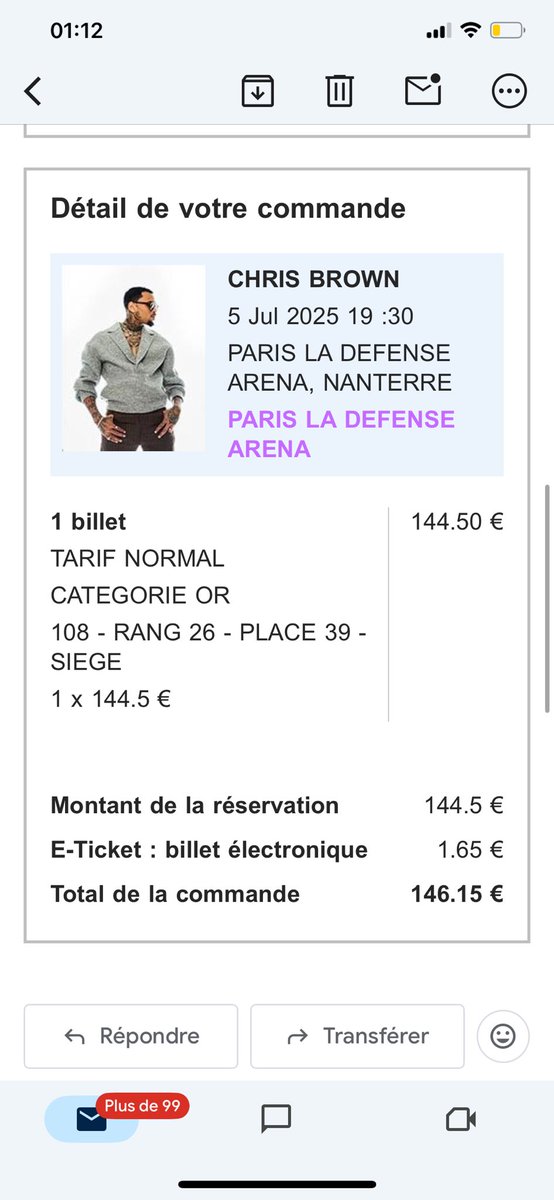 mau_vaka's tweet photo. J’ai 3 places à vendre au prix d’achat.  1 fosse or droit, 1 catego 1 et 1 carré or ( svp je veux juste recuperer mes talles 😂)

#breezybowl #paris #ChrisBrown https://t.co/oTVoHn92hM