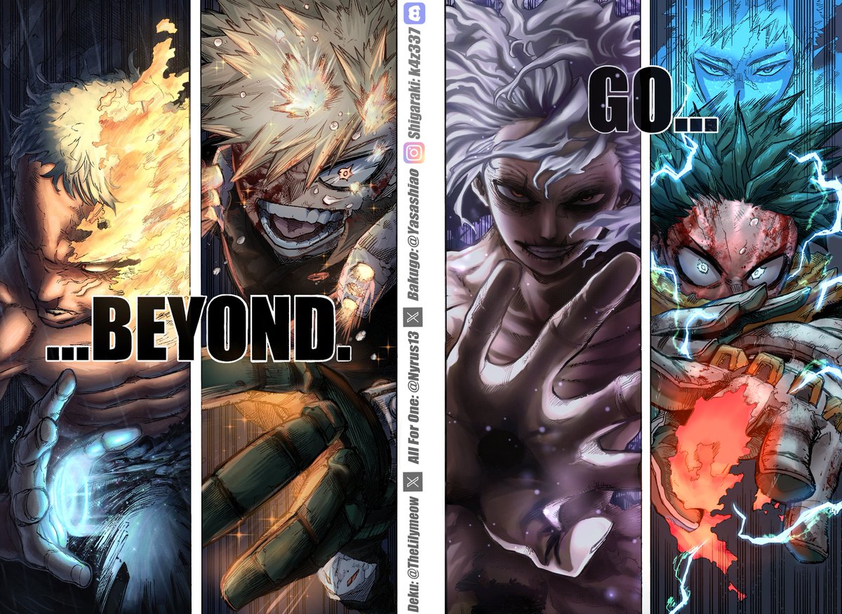 TheLilymeow's tweet image. Go Beyond.
Manga coloring collaboration with credits in the center!!! Was fun working together on this!
#mangacoloring #MyHeroAcademia