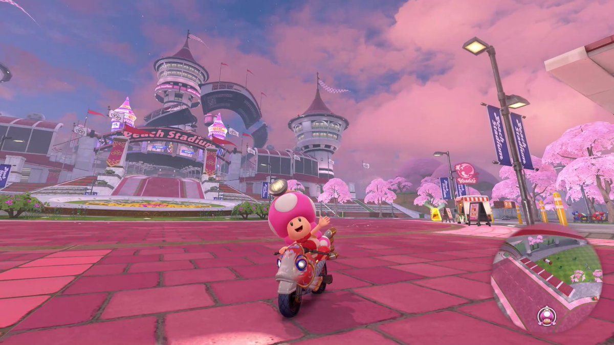 PixelOrbi's tweet image. Some screenshots from #MarioKartWorld for the #NintendoSwitch2. I'm looking forward to see how frequent updates will be. I saw the names of some Koopalings on billboards while exploring, so they have to join eventually! 😁