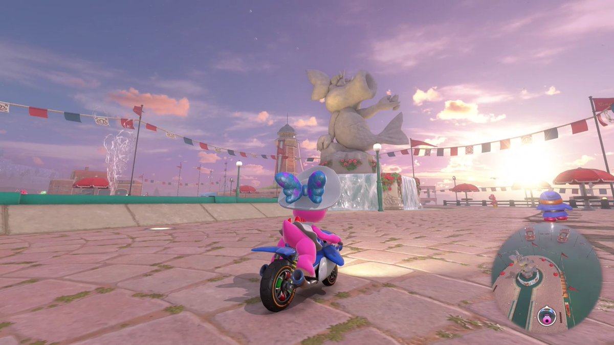 PixelOrbi's tweet image. Some screenshots from #MarioKartWorld for the #NintendoSwitch2. I'm looking forward to see how frequent updates will be. I saw the names of some Koopalings on billboards while exploring, so they have to join eventually! 😁