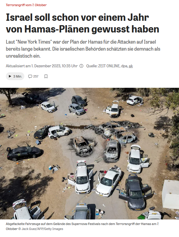 PeterBorbe's tweet photo. Gestern wurde mir "Geraune" und "antisemitische Verschwörungstheorie" vorgeworfen, weil ich darauf hinwies, dass die israelischen Geheimdienste wohl vor dem 7. Oktober 2023 über die Hamas-Terrorpläne informiert waren. Das will ich so nicht stehen lassen. Es wurde umfangreich darüber berichtet, selbst in der "New York Times", die sicher nicht im Ruf des Antisemitismus steht. Ungeklärt ist halt bis heute die Frage, wieso dieses Wissen nicht zu Gegenmaßnahmen geführt hat.
https://t.co/x8wcZ5IWpa