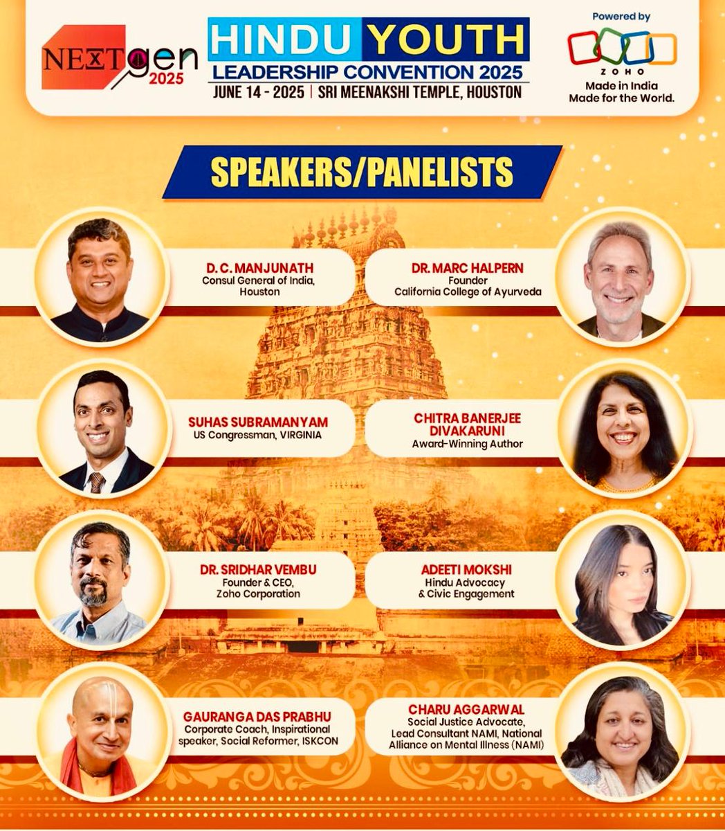 Consul General D C Manjunath addressed the participants at the NextGen Hindu Youth Leadership Convention 2025 held at Sri Meenakshi Temple in Houston on June 14, 2025, hosted by Sri Meenakshi temple Society in partnership with various diaspora organisations. 

Consul General in