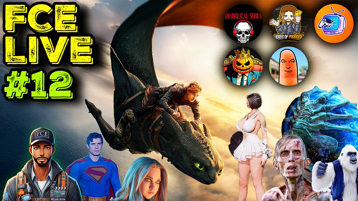 FilmComicsExplained (@fcexplained) on Twitter photo Come join us at 9pm EST for FCE Live #12 - youtube.com/live/AefnhlsgK… Joining me will be <a href="/DiabolicalSouls/">DIABOLICAL SOULS Presents</a> <a href="/BoltTheWord/">Words Of Paradise</a> <a href="/HoldMyDualShock/">HoldMyDualShock</a> <a href="/MGBootyClap/">Alec Baldwin's Finger 1️⃣9️⃣9️⃣</a> <a href="/TheGourdKing/">The Gourd King</a> Come join us at 9pm EST for FCE Live #12 - youtube.com/live/AefnhlsgK… Joining me will be <a href="/DiabolicalSouls/">DIABOLICAL SOULS Presents</a> <a href="/BoltTheWord/">Words Of Paradise</a> <a href="/HoldMyDualShock/">HoldMyDualShock</a> <a href="/MGBootyClap/">Alec Baldwin's Finger 1️⃣9️⃣9️⃣</a> <a href="/TheGourdKing/">The Gourd King</a>