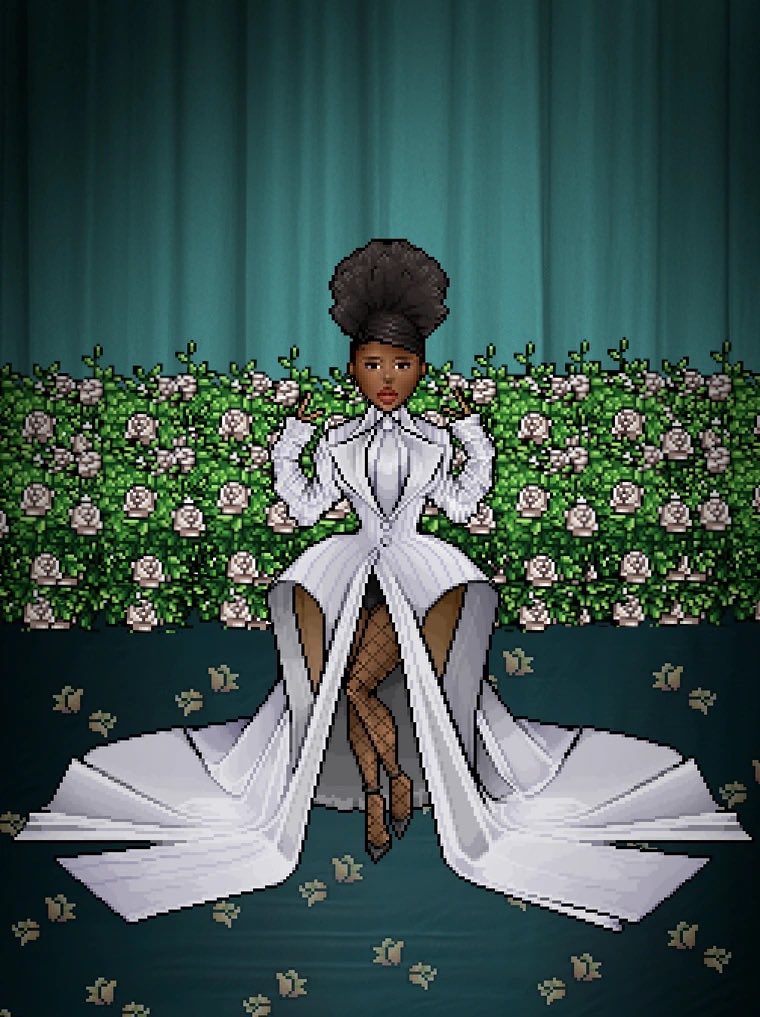 “They said Met Gala. I heard ‘Make History.’ 📚🔥 #TailoredAndUntouchable 

<a href="/habmetgal/">Met Gala 🦢</a> | #TheMetGalaHf

👗: Custom <a href="/ThomBrowne/">THOM BROWNE.</a>