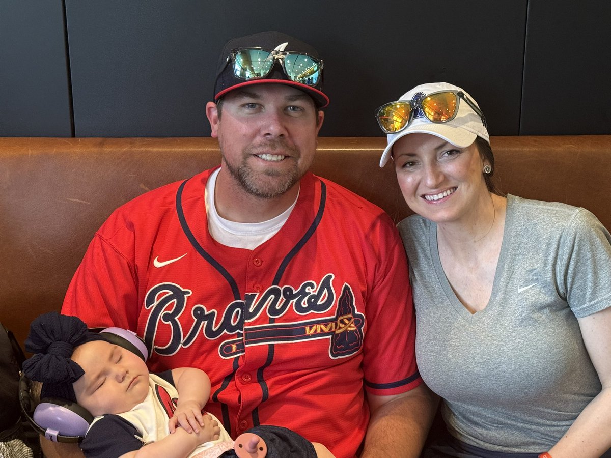 klaykoester's tweet image. Had a great #FathersDay2025 watching the @Braves today!! #NewTradition Started today with Little Miss. #CutestLittleBravesFan