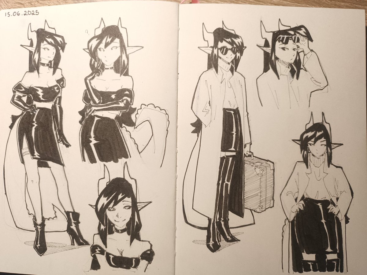 ArtBloomy's tweet photo. Some quick drawings of my old OC Ciara https://t.co/NtuohoQy6s